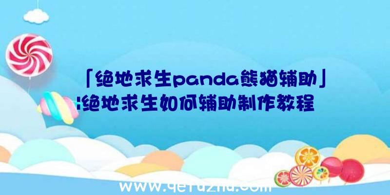 「绝地求生panda熊猫辅助」|绝地求生如何辅助制作教程